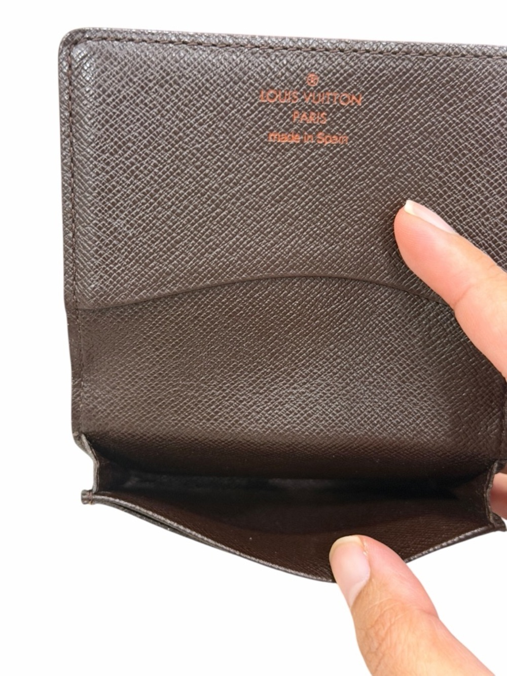 Authentic Louis Vuitton Damier Ebene Business Card Holder Wallet LV Porte Cartes - Picture 9 of 12